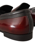 Dolce & Gabbana Elegant Bordeaux Leather Loafers