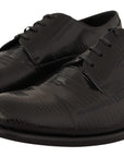 Dolce & Gabbana Elegant Black Lizard Skin Derby Shoes