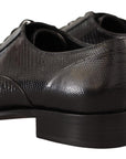Dolce & Gabbana Elegant Black Lizard Skin Derby Shoes