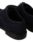 Dolce & Gabbana Elegant Suede Derby Shoes with Silver Studs
