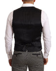 Dolce & Gabbana Elegant Martini Black Check Three-Piece Suit