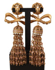 Dolce & Gabbana Elegant Antique Gold Bow Earrings