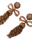 Dolce & Gabbana Elegant Antique Gold Bow Earrings