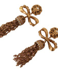 Dolce & Gabbana Elegant Antique Gold Bow Earrings