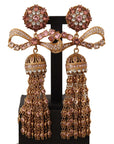 Dolce & Gabbana Elegant Antique Gold Bow Earrings