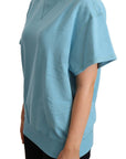 Dolce & Gabbana Elegant Blue Crew Neck Cotton Top