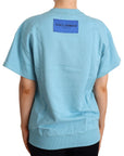 Dolce & Gabbana Elegant Blue Crew Neck Cotton Top