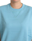 Dolce & Gabbana Elegant Blue Crew Neck Cotton Top