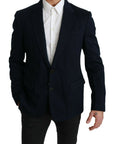 Dolce & Gabbana Elegant Slim Fit Dark Blue Men's Blazer