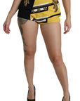 Dolce & Gabbana Embroidered Crystal High Waist Mini Shorts