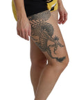 Dolce & Gabbana Embroidered Crystal High Waist Mini Shorts