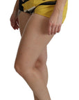 Dolce & Gabbana Embroidered Crystal High Waist Mini Shorts