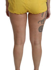 Dolce & Gabbana Embroidered Crystal High Waist Mini Shorts