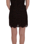 Dolce & Gabbana Bordeaux Floral Lace Ricamo Sheath Dress