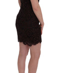 Dolce & Gabbana Bordeaux Floral Lace Ricamo Sheath Dress