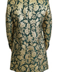 Dolce & Gabbana Elegant Gold Green Jacquard Sicilia Jacket