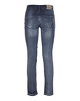 Maison Espin Chic Blue Skinny Sweat Pants for Everyday Elegance