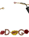Dolce & Gabbana Gold Crystal Charm Statement Necklace
