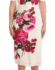 Dolce & Gabbana Elegant Floral Midi Bodycon Dress