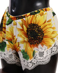 Dolce & Gabbana Sunflower Lace Lingerie Shorts - Silk Blend