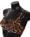 Dolce & Gabbana Elegant Silk Leopard Print Bra