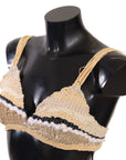 Dolce & Gabbana Chic Beige Crochet Cropped Top