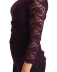 Dolce & Gabbana Elegant Sheer Lace Long Sleeve Blouse