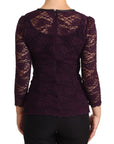 Dolce & Gabbana Elegant Sheer Lace Long Sleeve Blouse