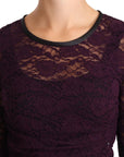 Dolce & Gabbana Elegant Sheer Lace Long Sleeve Blouse