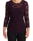 Dolce & Gabbana Elegant Sheer Lace Long Sleeve Blouse