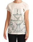 Dolce & Gabbana Elegant Silk Botanical Garden Fountain Tee