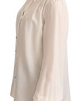 Dolce & Gabbana Elegant Silk Top in Off White