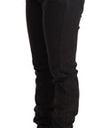 PINKO Chic Mid Waist Skinny Black Denim