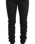 PINKO Chic Mid Waist Skinny Black Denim