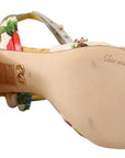Dolce & Gabbana Multicolor Crystal Embellished Heel Sandals