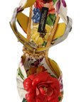 Dolce & Gabbana Multicolor Crystal Embellished Heel Sandals