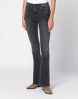 Mother Mother The Weekender cropped jeans in grey