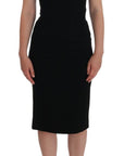 Dolce & Gabbana Elegant Crystal Sheath Knee-Length Dress