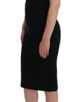 Dolce & Gabbana Elegant Crystal Sheath Knee-Length Dress