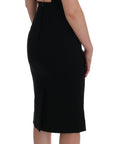 Dolce & Gabbana Elegant Crystal Sheath Knee-Length Dress