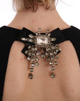 Dolce & Gabbana Elegant Crystal Sheath Knee-Length Dress