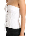 Dolce & Gabbana Elegant White Strapless Corset Top