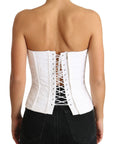 Dolce & Gabbana Elegant White Strapless Corset Top