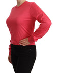 Dolce & Gabbana Elegant Pink Silk Crewneck Sweater