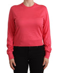 Dolce & Gabbana Elegant Pink Silk Crewneck Sweater