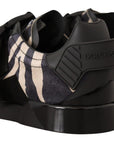 Dolce & Gabbana Zebra Suede Low Top Fashion Sneakers