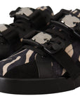 Dolce & Gabbana Zebra Suede Low Top Fashion Sneakers