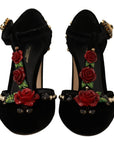 Dolce & Gabbana Elegant Velvet T-Strap Mary Jane Pumps