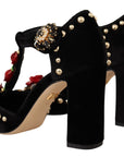 Dolce & Gabbana Elegant Velvet T-Strap Mary Jane Pumps