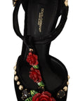 Dolce & Gabbana Elegant Velvet T-Strap Mary Jane Pumps
